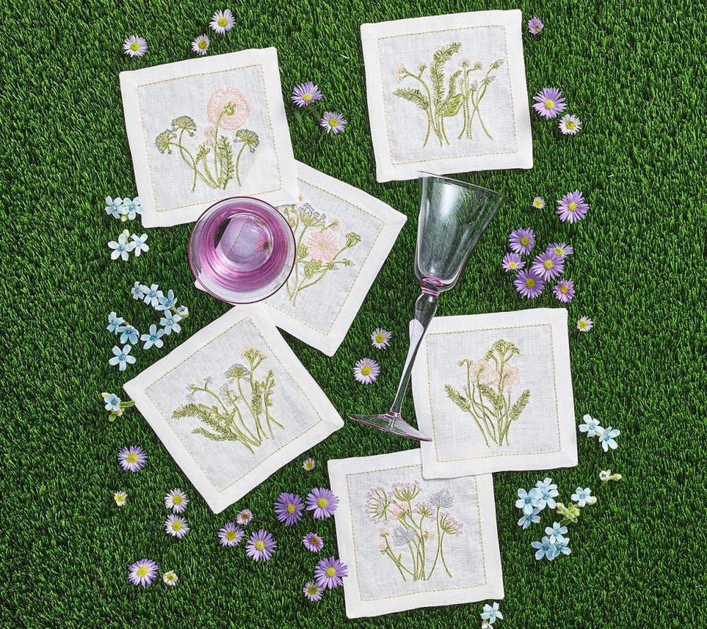 Meadow Cocktail Napkins in Gift Box by Kim Seybert at Fig Linens and Home - View 2
