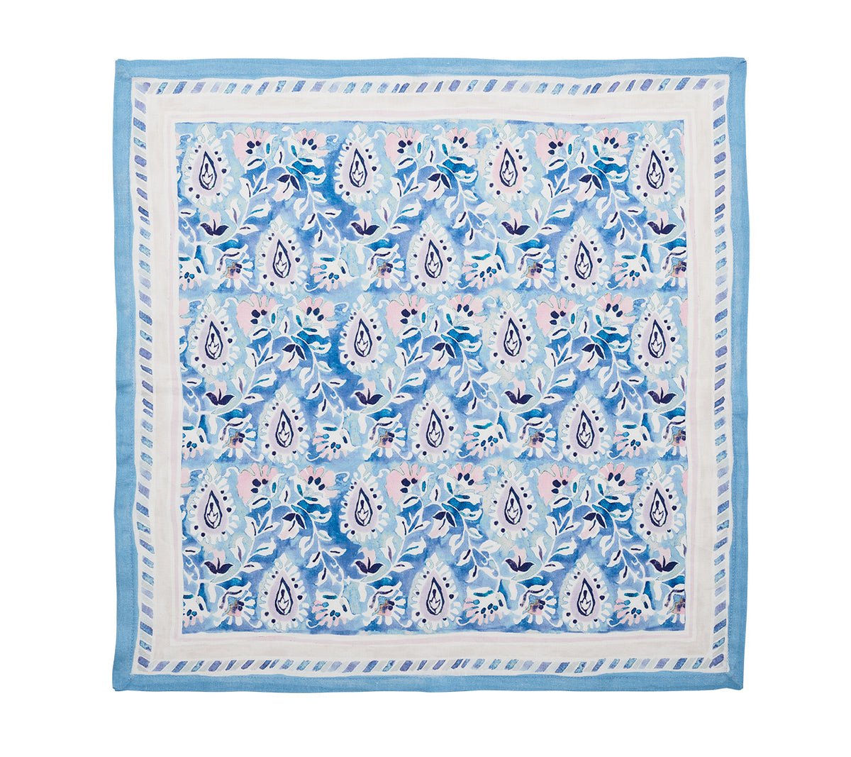 Mira Napkin Lilac & Blue by Kim Seybert | Fig Linens and Home - Open View 1