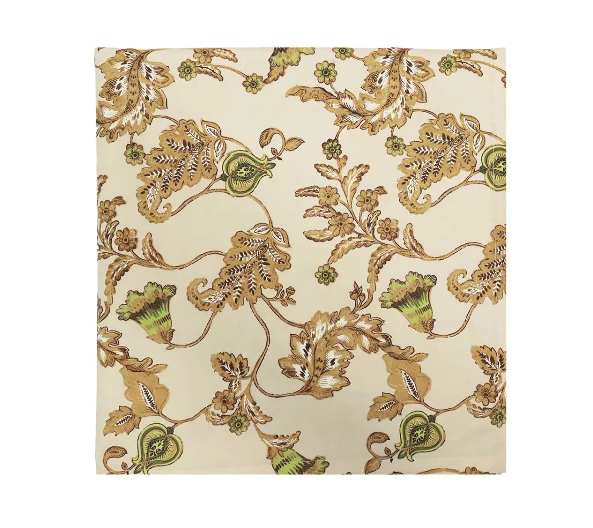 Paisley Vine Beige/Multi Table Cloth Detail 3 | Kim Seybert at Fig Linens and Home