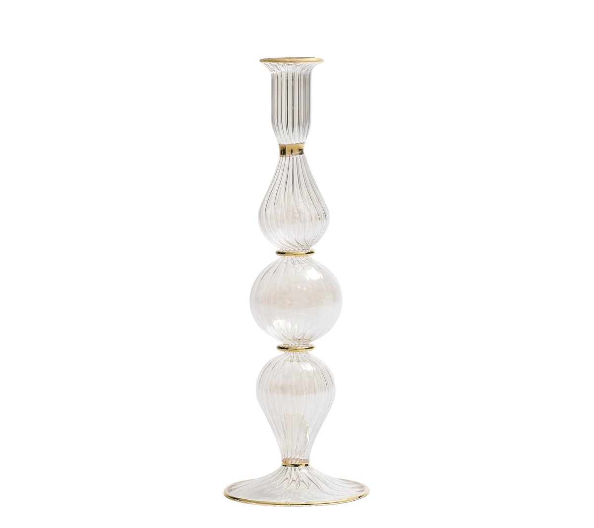 Ripple Candle Holder in Clear by Kim Seybert at Fig Linens and Home
