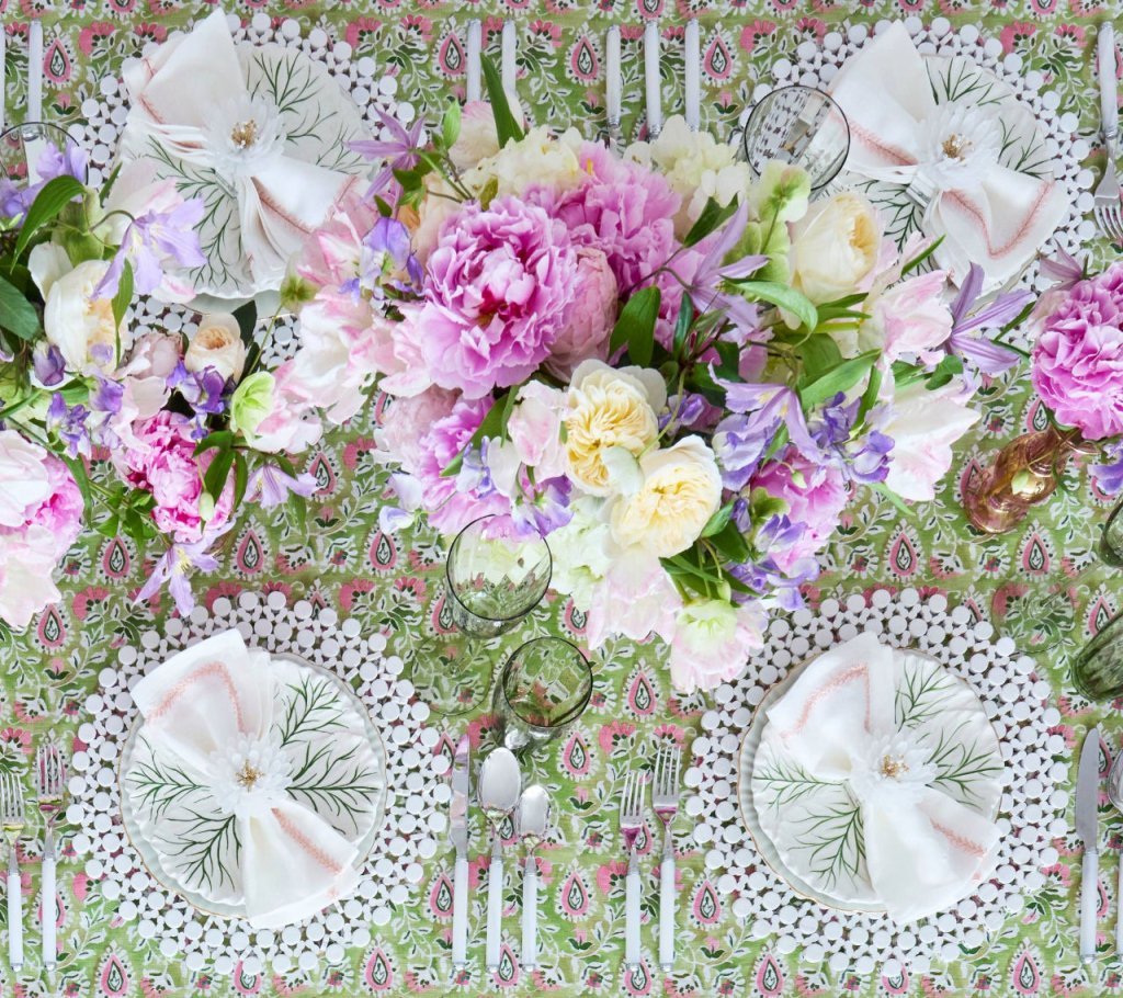 Round Bamboo Placemat in White Set of 4 by Kim Seybert at Fig Linens and Home - Image 4