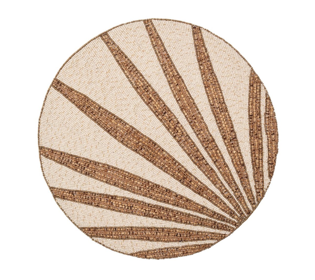 Royal Palm Placemat in Natural & Brown Set of 4 by Kim Seybert at Fig Linens and Home