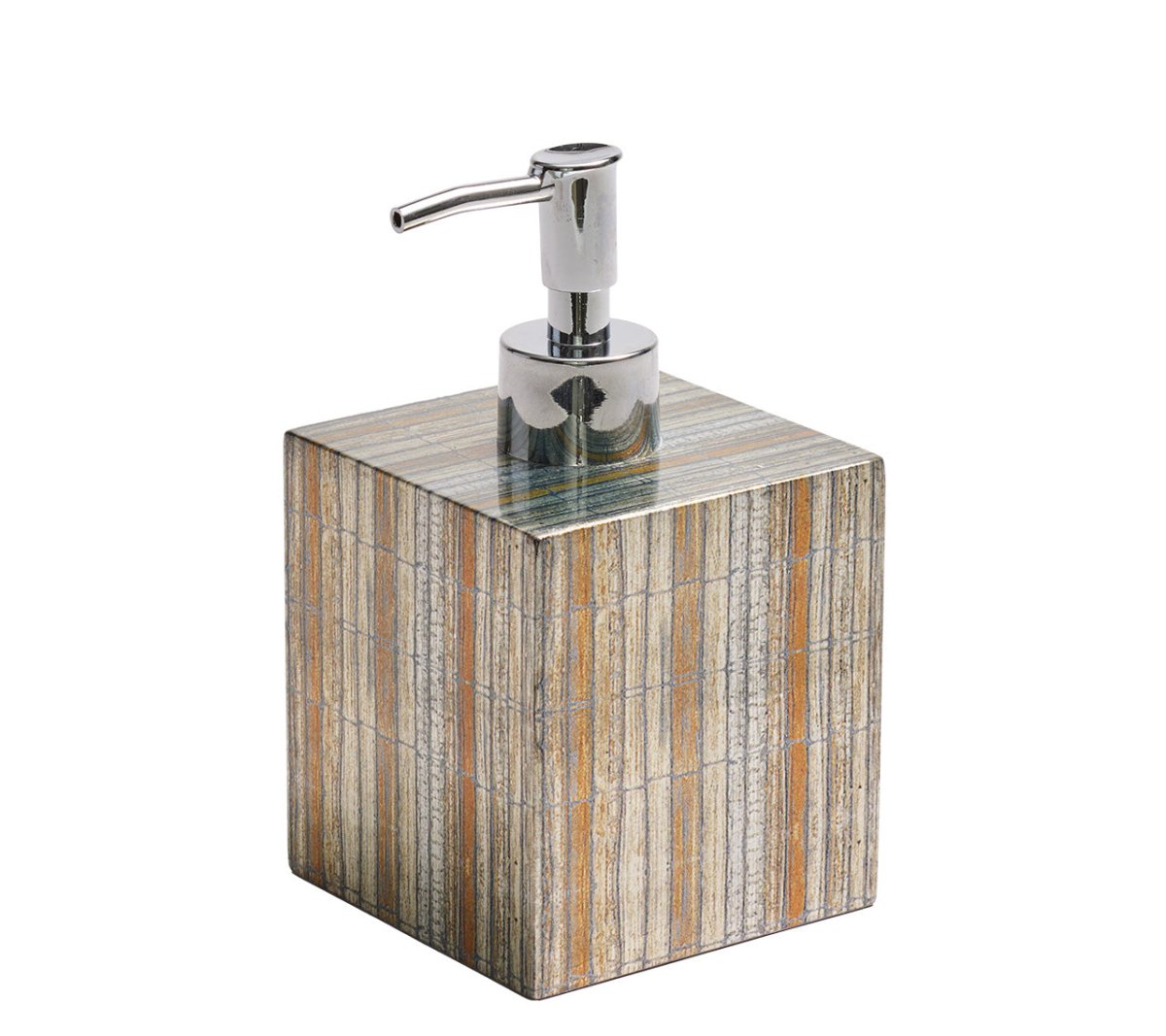 Russet Gold/Silver Soap Dispenser | Kim Seybert at Fig Linens and Home