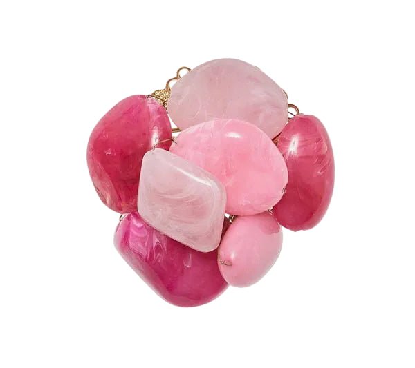 Sea Stone Napkin Ring in Pink Set of 4 by Kim Seybert at Fig Linens and Home 2