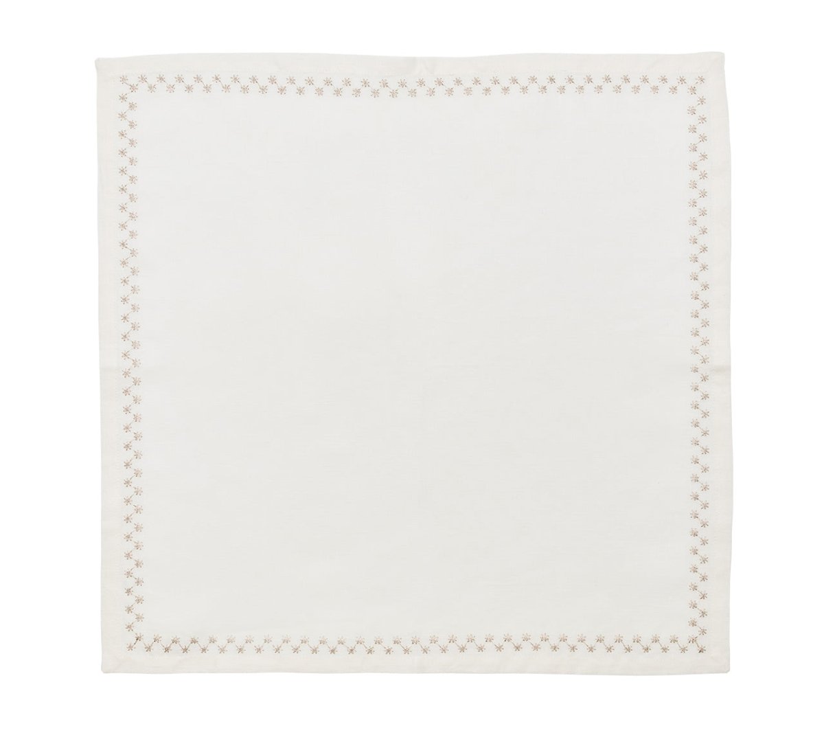 Starry Night Napkin in White & Silver, Set of 4 Kim Seybert at Fig Linens and Home - 40