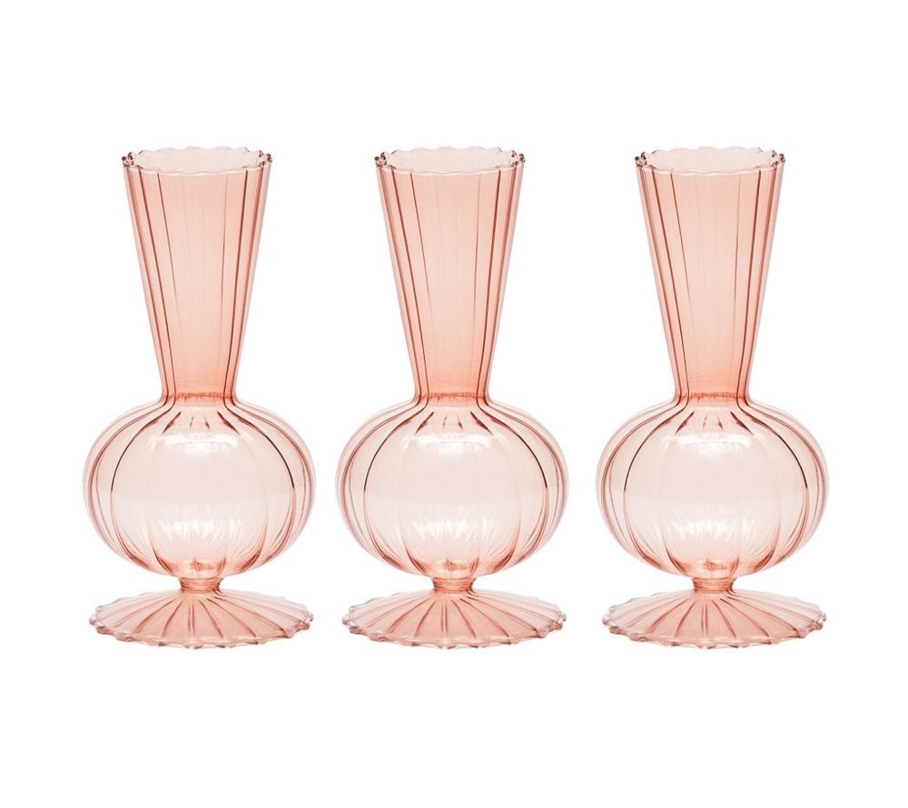 Tess Bud Vase in Blush Set of 3 in a Box by Kim Seybert at Fig Linens and Home - View 1