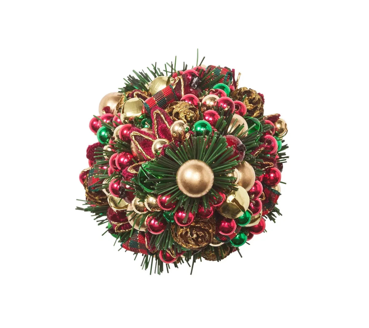 Tinsel Tree Red/Green/Gold Napkin Ring Detail 5 | Kim Seybert at Fig Linens and Home