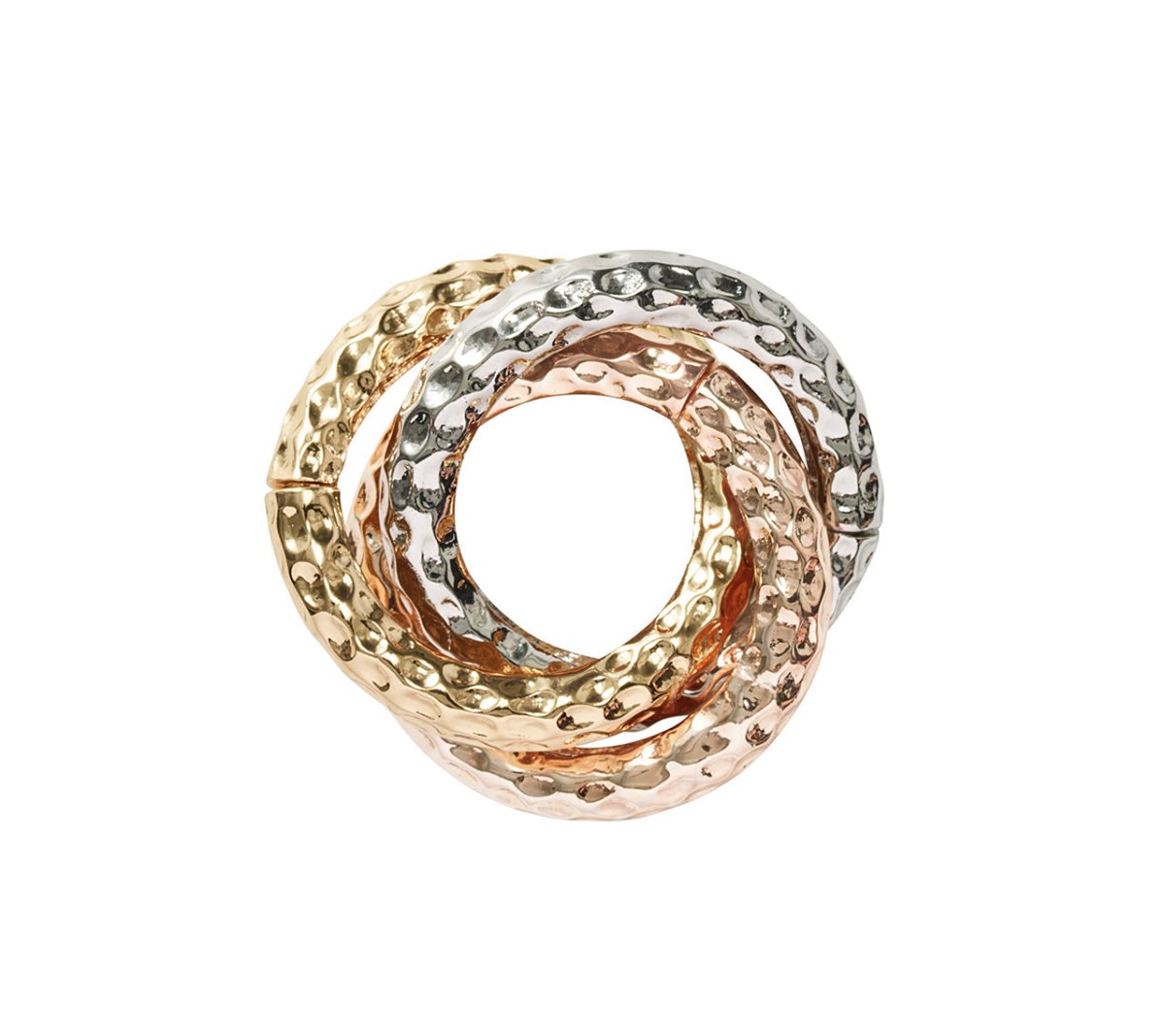Trinity Napkin Ring in Multi Set of 4 in a Gift Box by Kim Seybert at Fig Linens and Home - Top View