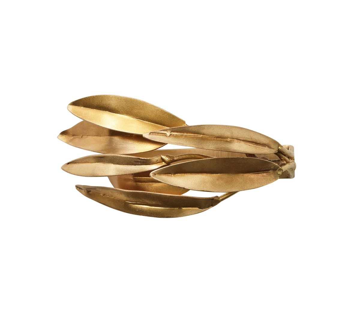 Verve Napkin Ring in Gold, Set of 4 Kim Seybert - Top of Napkin Ring View