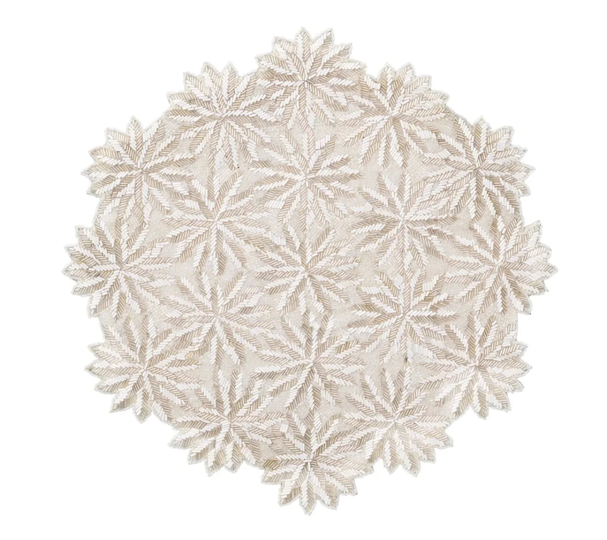 Winter Lace Silver/Crystal Placemat | Kim Seybert at Fig Linens and Home