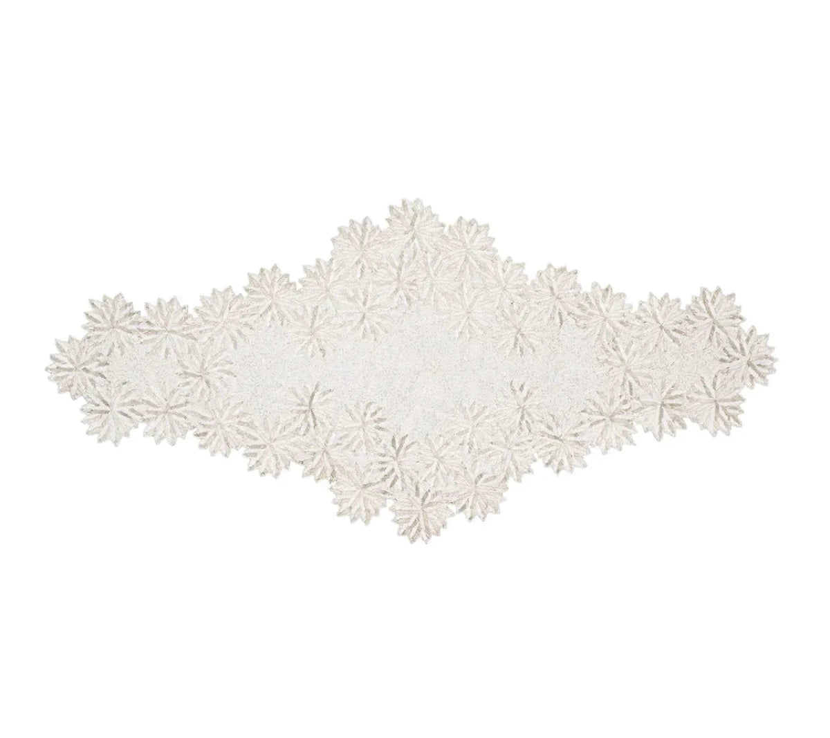Winter Lace Silver/Crystal Table Runner | Kim Seybert at Fig Linens and Home