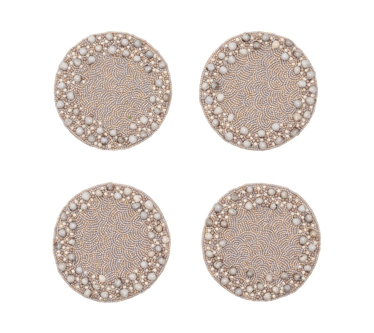 Zen Gray & Taupe Coaster | Kim Seybert at Fig Linens and Home