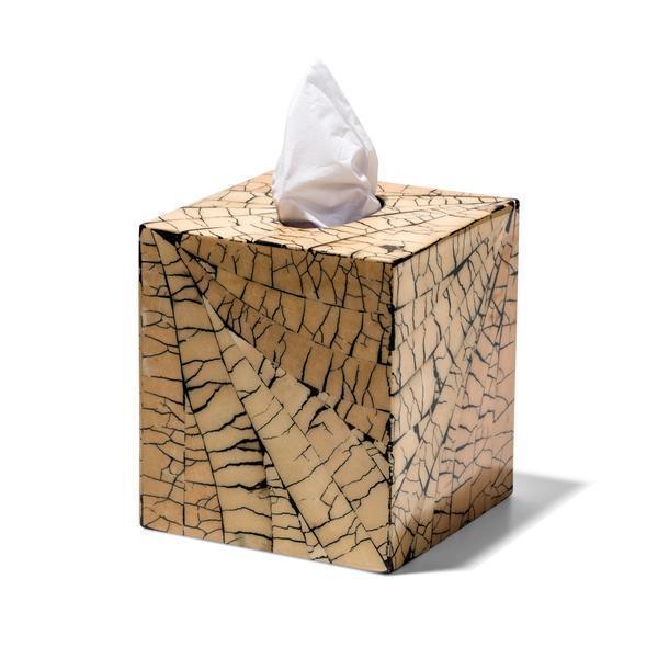 LaDorada Totumo Tissue Box - at FIG LINENS AND HOME - 1