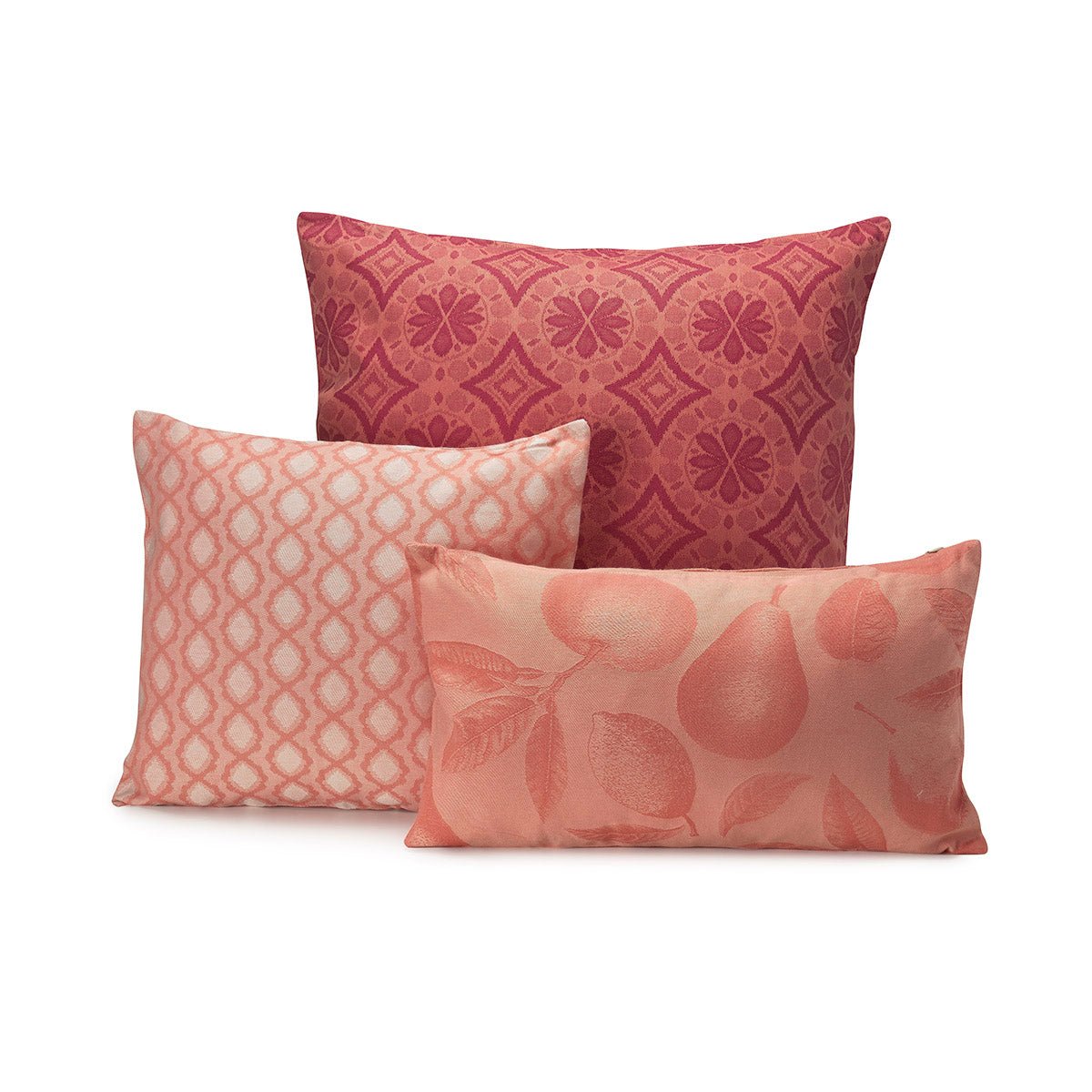 Arrière Pays Pink Outdoor Pillows by Le Jacquard Français at Fig Linens and Home