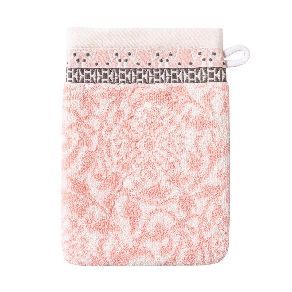 Charme Peony Bath Towels by Le Jacquard Francais at Fig Linens and Home - Wash Mitt