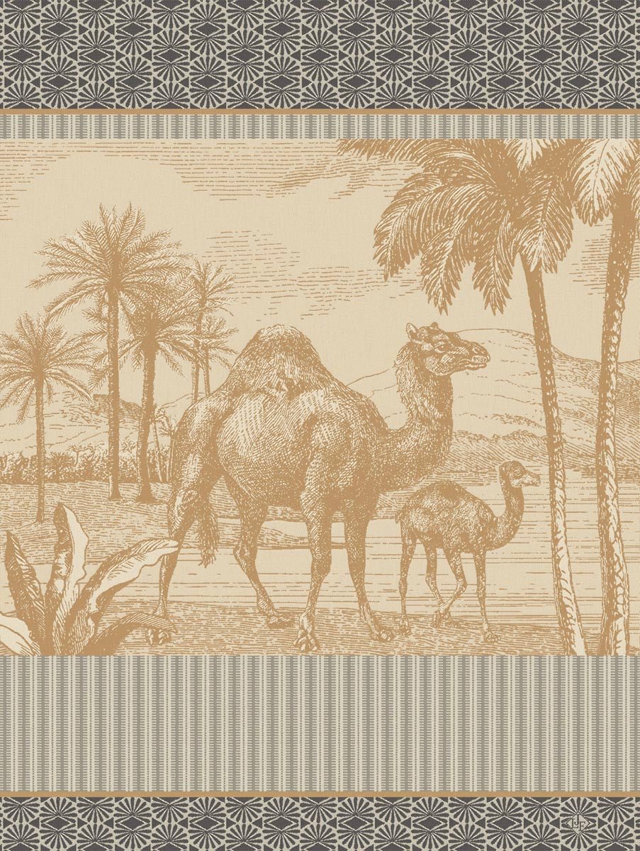 Dune Dromadaire Beige Tea Towels by Le Jacquard Francais at Fig Linens and Home - View 1