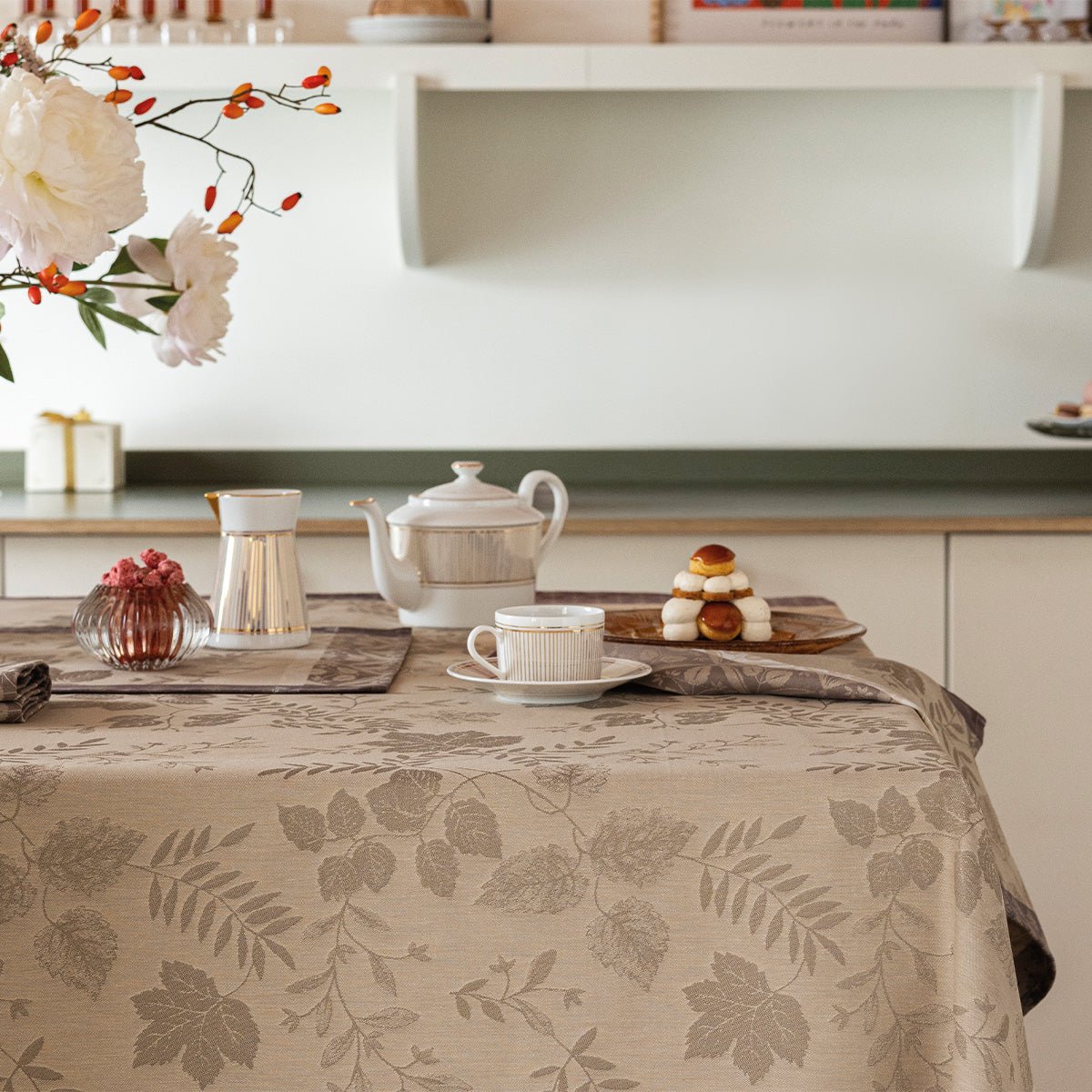Manor Lane Beige Napkin by Le Jacquard Français