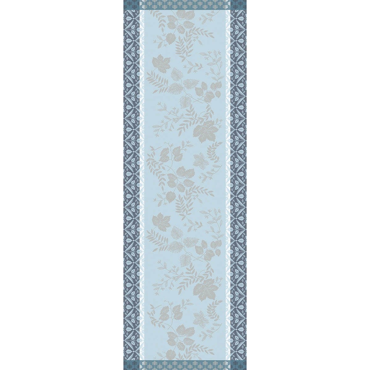 Manor Lane Blue Runner by Le Jacquard Français