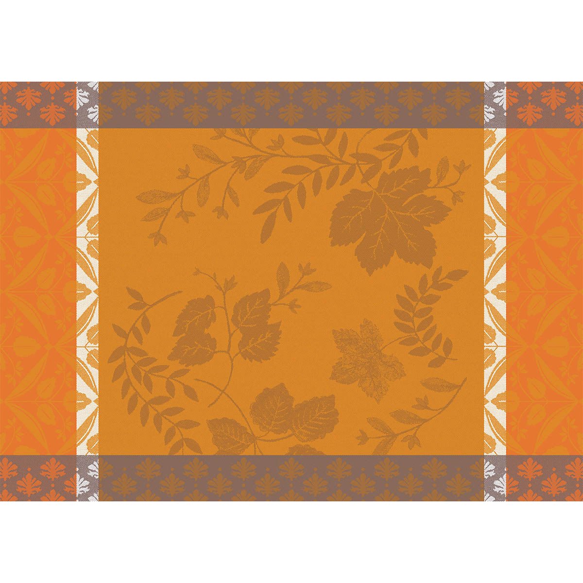 Manor Lane Enduit Orange Coated Placemat by Le Jacquard Français