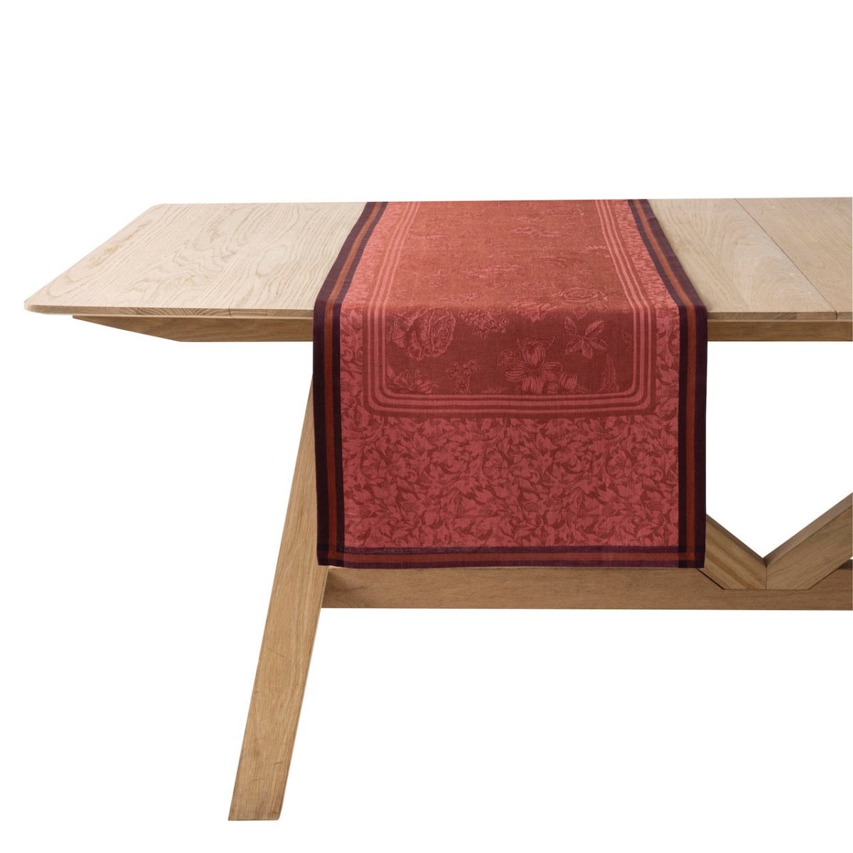 Romance Red Table Runner by Le Jacquard Francais | Table Linens at Fig Linens and Home