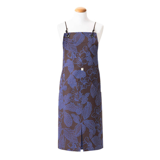Sulawesi Blue Apron by Le Jacquard Français at Fig Linens and Home - Front View