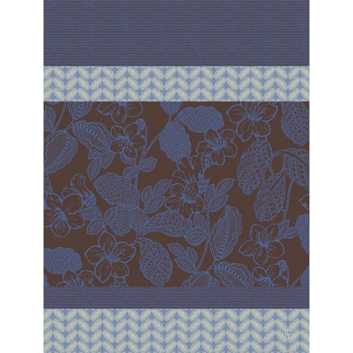 Sulawesi Blue Tea Towel by Le Jacquard Français at Fig Linens and Home