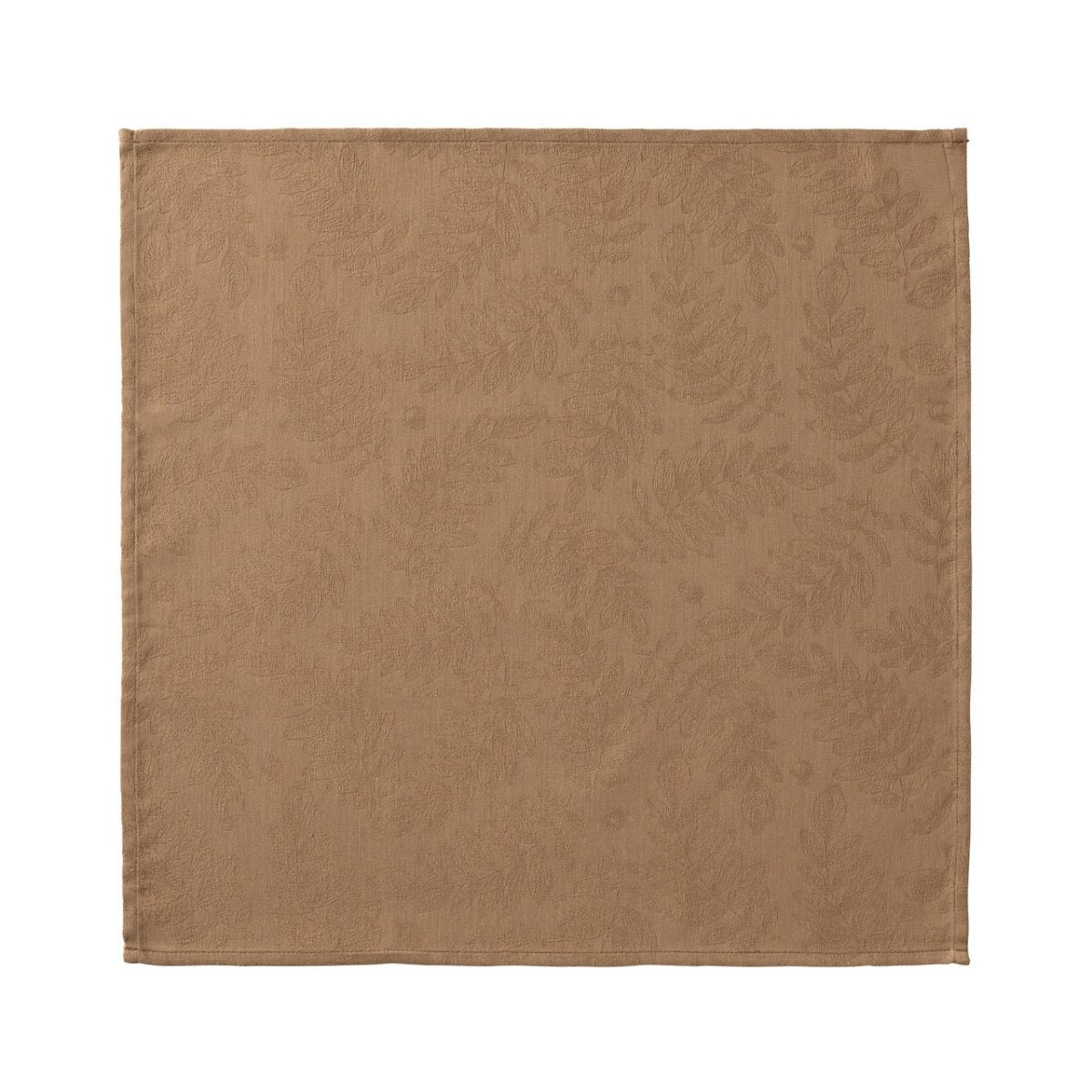 Vegetal Mood Brown Napkin By Le Jacquard Francais Napkin 20" X 20" - Set of 4 BROWN at FIG LINENS AND HOME 3