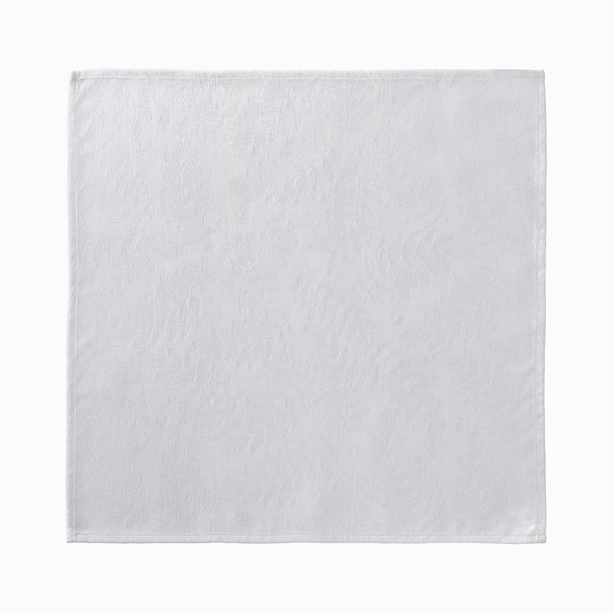 Vegetal Mood White Napkin By Le Jacquard Francais Napkin 20" X 20" - Set of 4 WHITE at FIG LINENS AND HOME 5