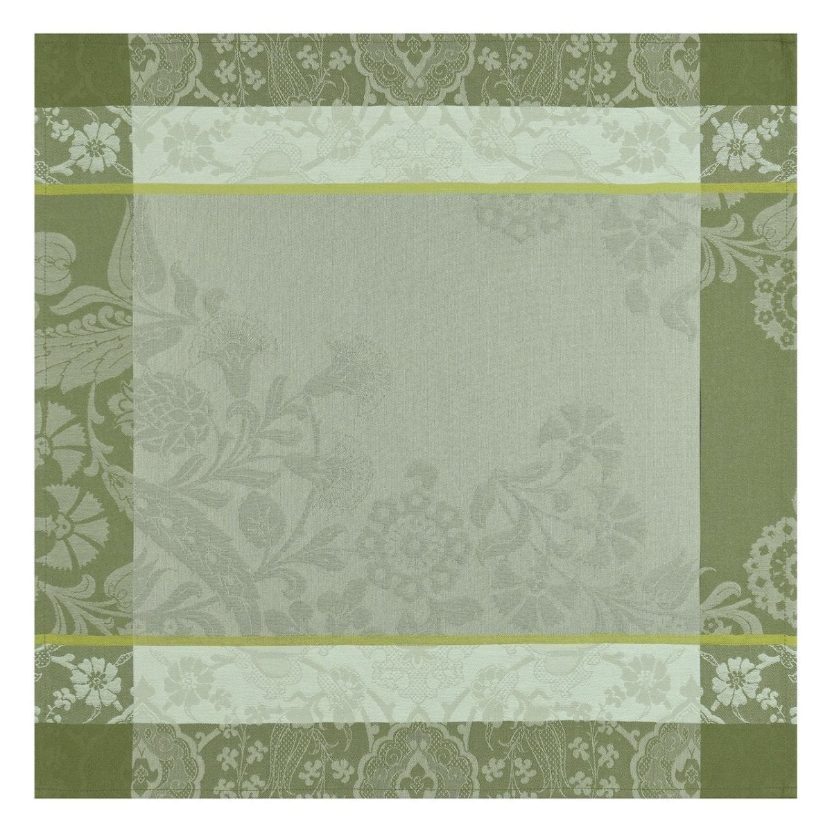Voyage Iconique Green Napkins By Le Jacquard Francais at Fig LInens and Home