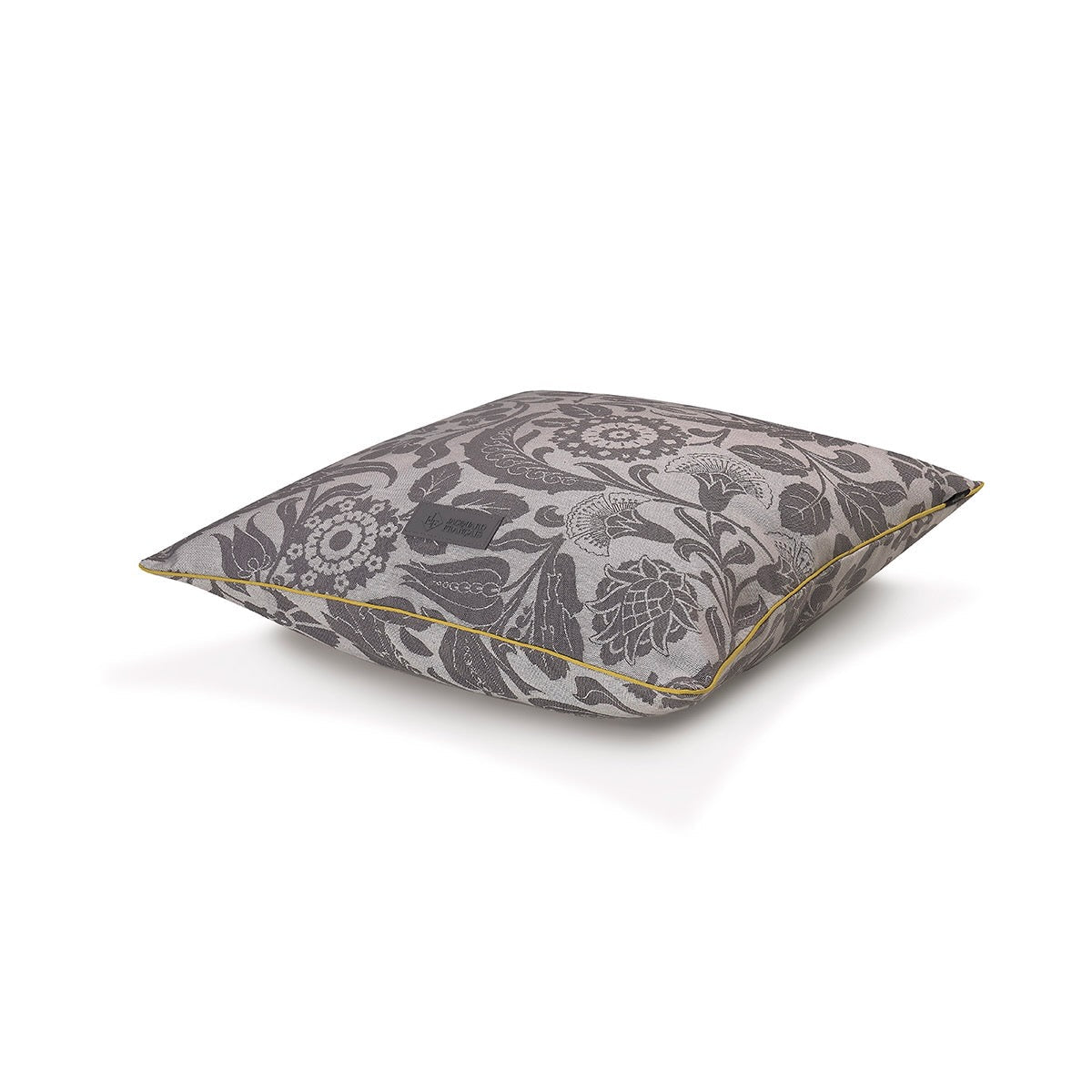 Small Square Pillow - Voyage Iconique Grey Pillow Cover By Le Jacquard Francais at Fig Linens and Home