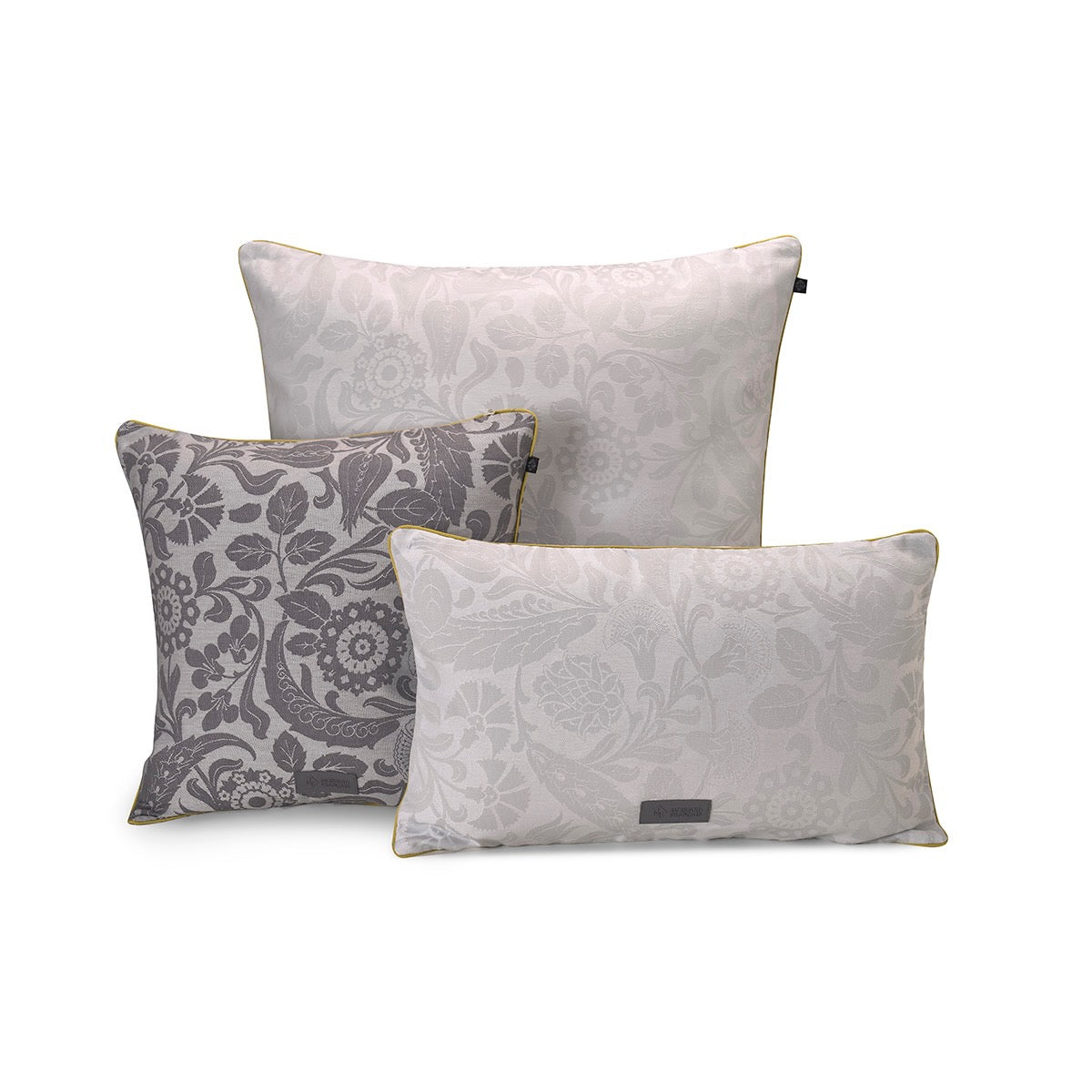 Voyage Iconique Grey Pillow Cover By Le Jacquard Francais at Fig Linens and Home