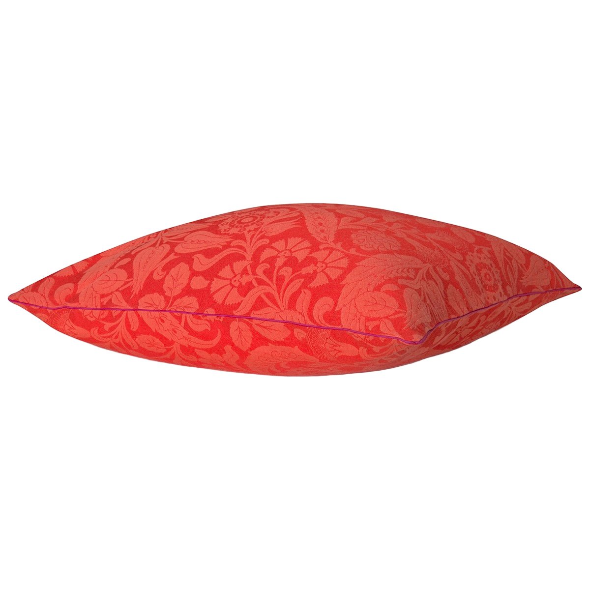 Large Square Pillow - Voyage Iconique Red Pillow Covers by Le Jacquard Francais