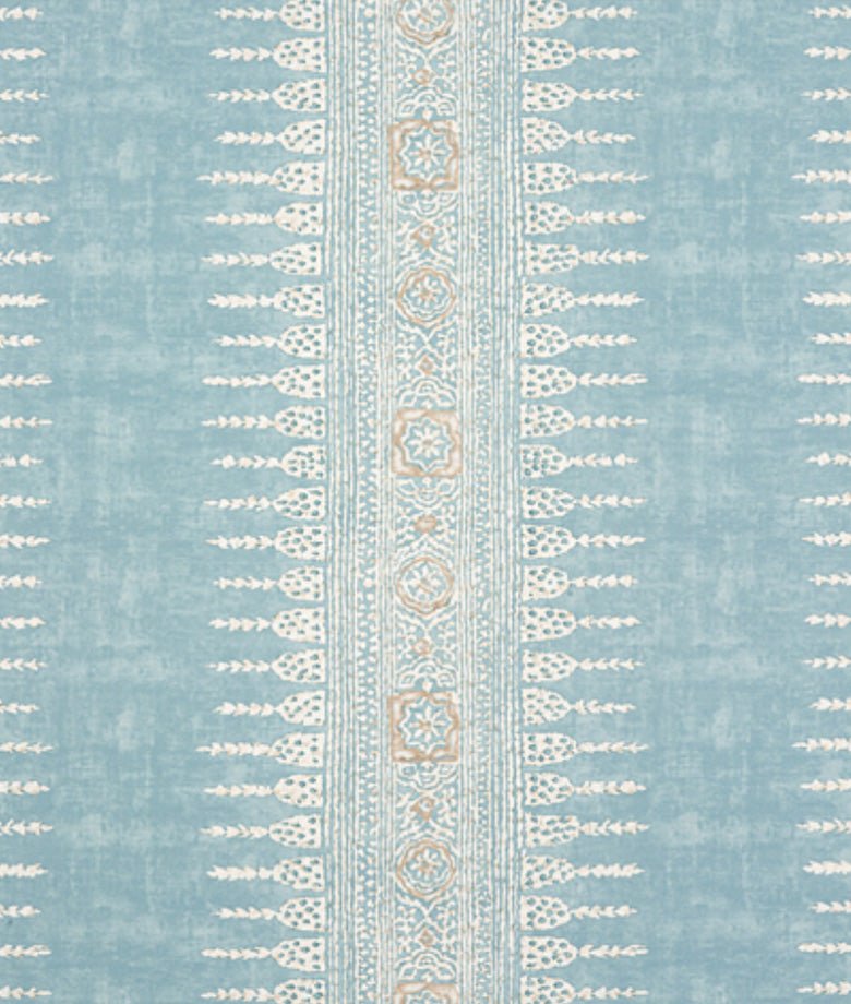Fabric Swatch of Javanese Stripe Spa Blue Bedding by Legacy Home