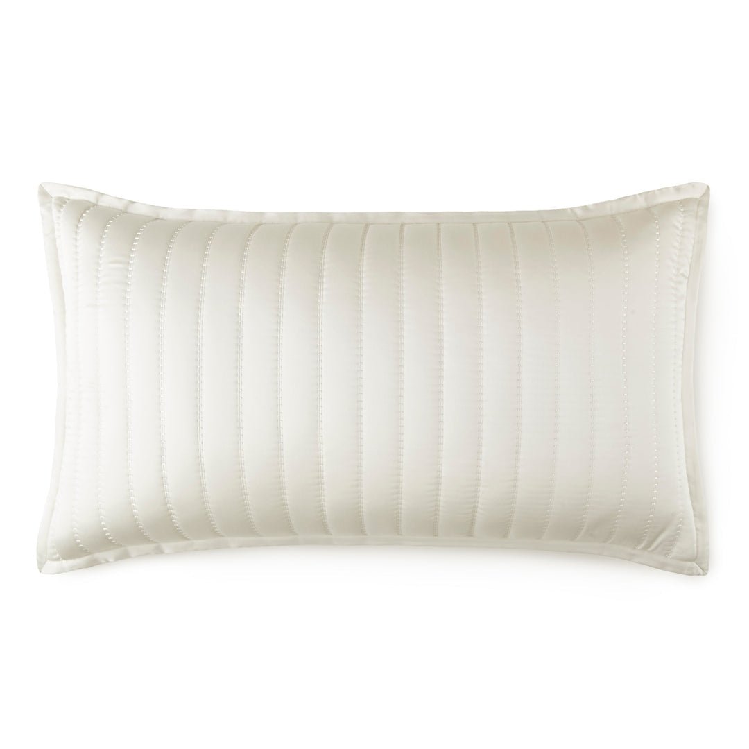 Urban Bamboo Quilted Pillows by Lili Alessandra Cream Quilted King Pillow 20 x 36 at FIG LINENS AND HOME 9