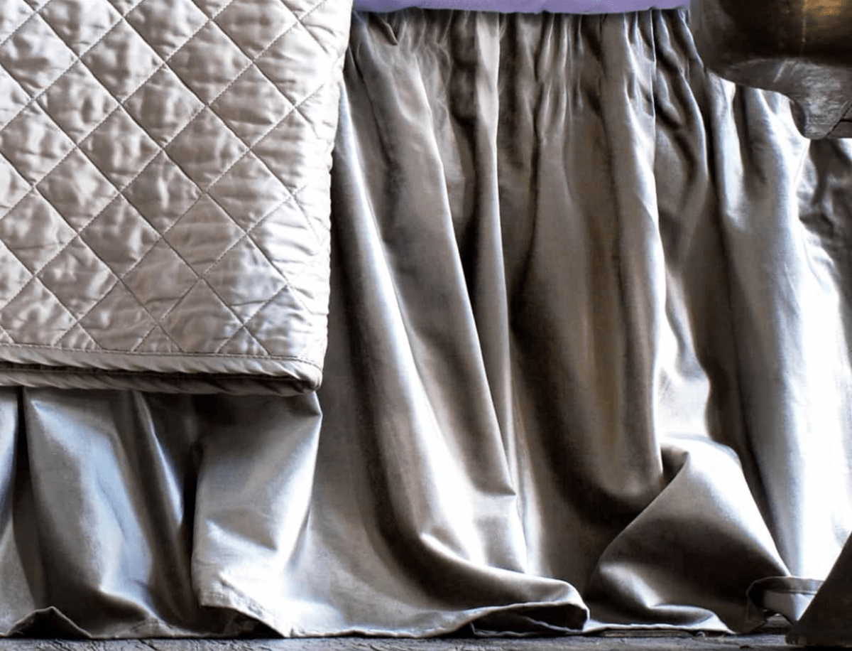 Chloe Fawn Velvet Bedskirt by Lili Alessandra