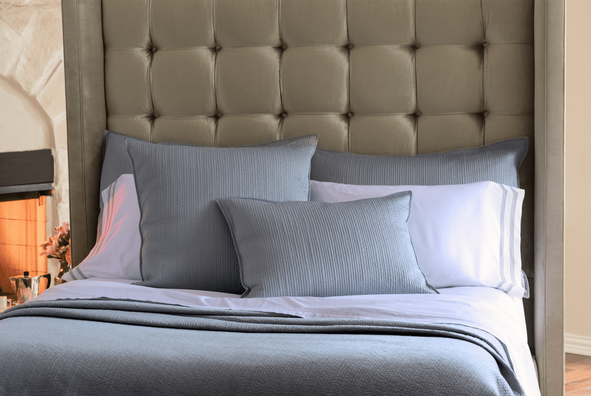 Lili Alessandra Retro Blue Pillow Detail