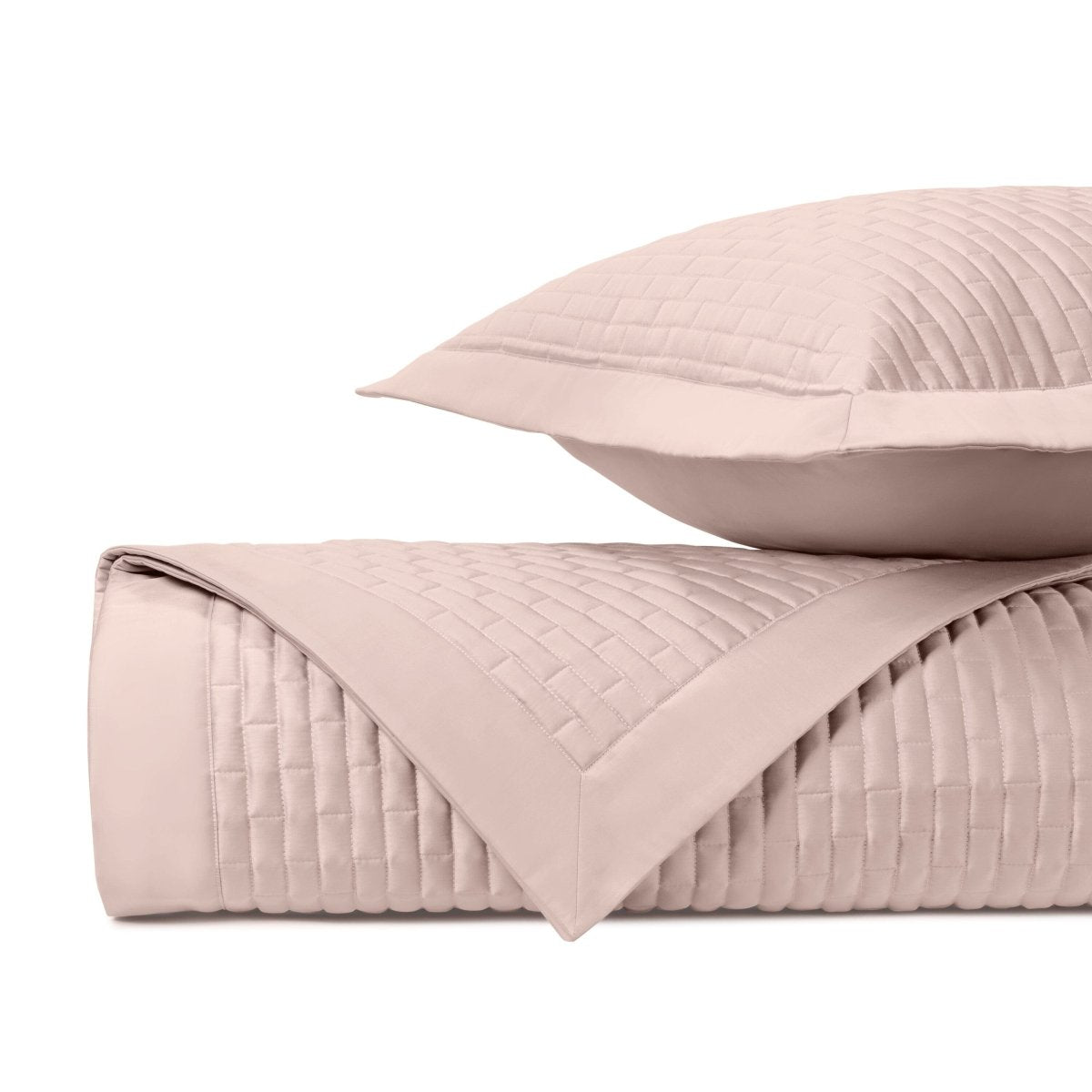 MASON Quilted Coverlet in Light Pink by Home Treasures at Fig Linens and Home