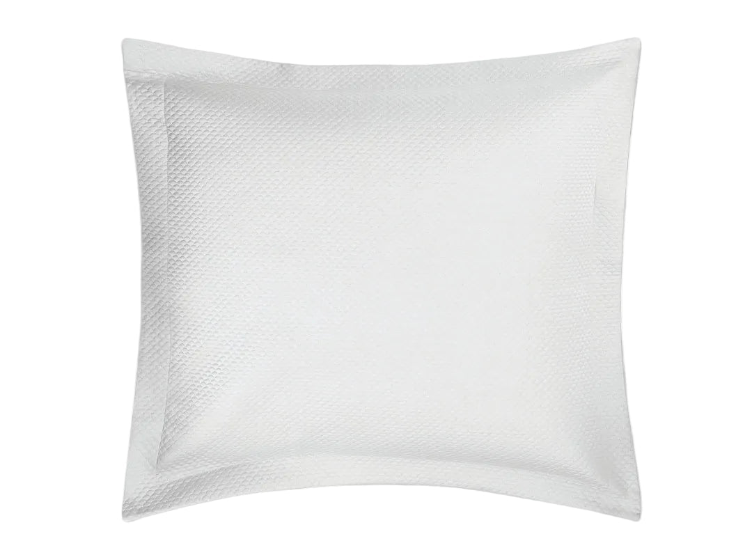 Euro Sham - Matouk Alba White Quilted Bedding at Fig Linens and Home