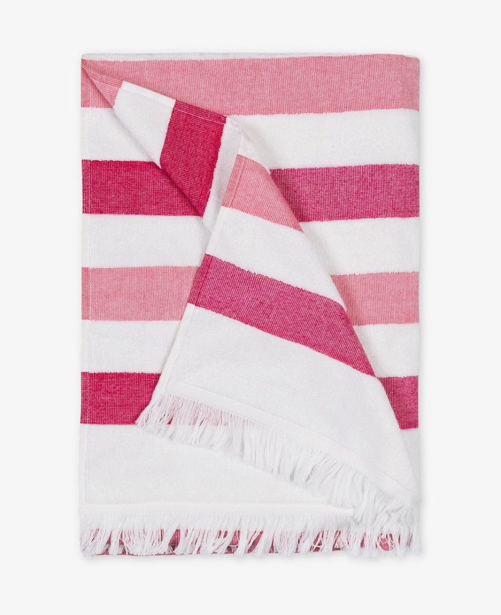 Amado Candy Stripe Beach Towel | Matouk Pool Towels at Fig Linens and Home