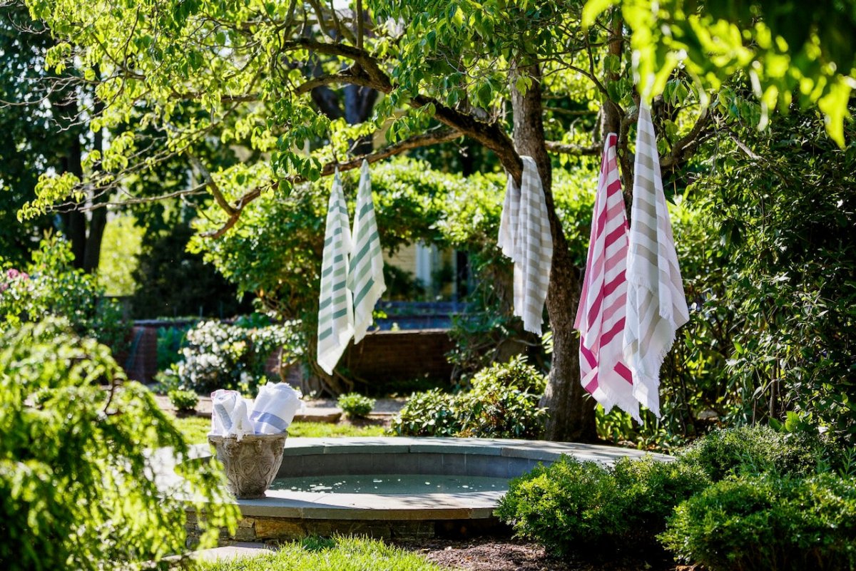 Matouk Amado Beach Towels - Lifestyle in Outdoor Nature 2