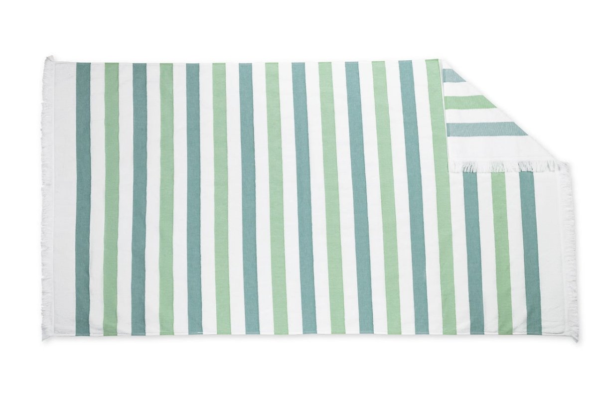 Matouk Amado Palm Stripe Beach Towel at Fig Linens and Home