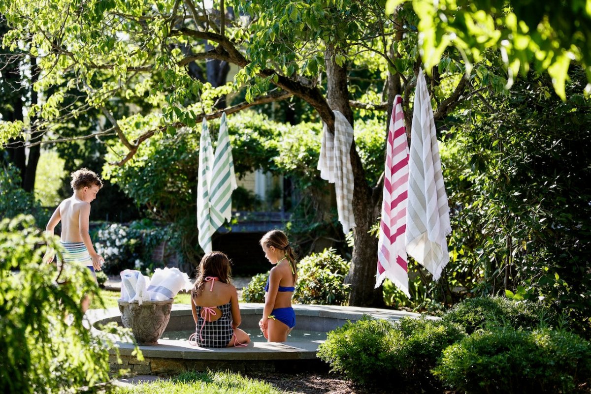 Matouk Amado Beach Towels - Lifestyle in Outdoor Nature 1