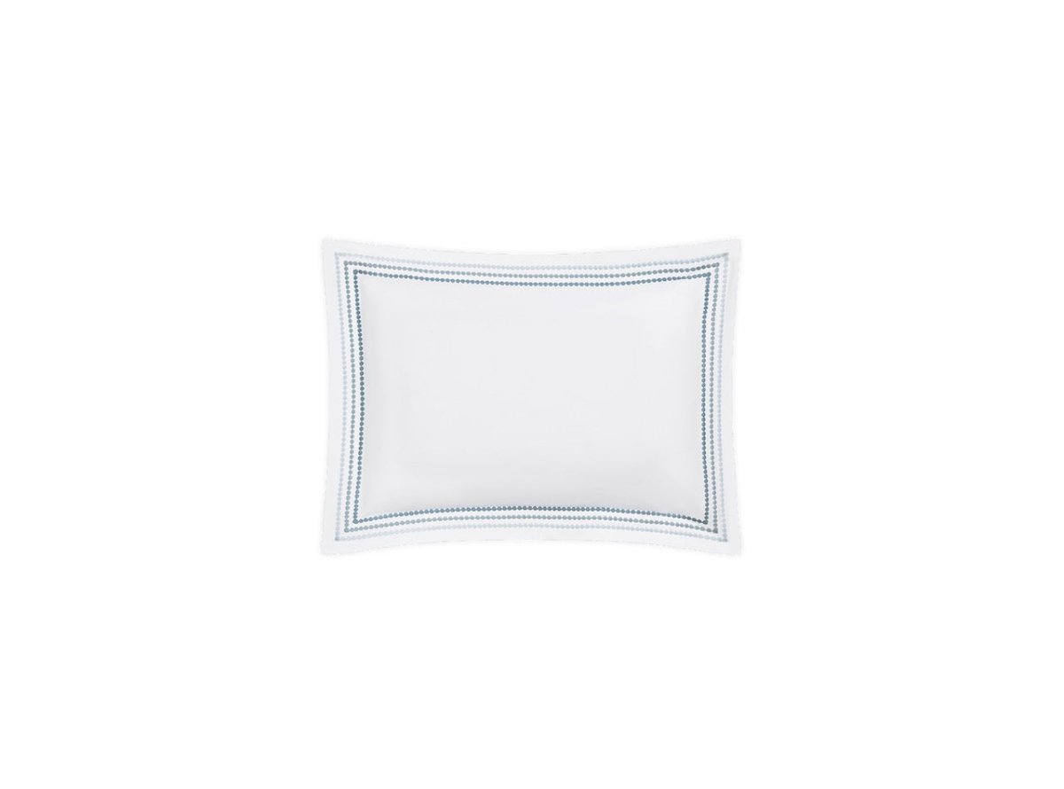 Boudoir Sham - Matouk Amara Triple Pearl Bedding at Fig Linens and Home shown in Hazy Pool on White