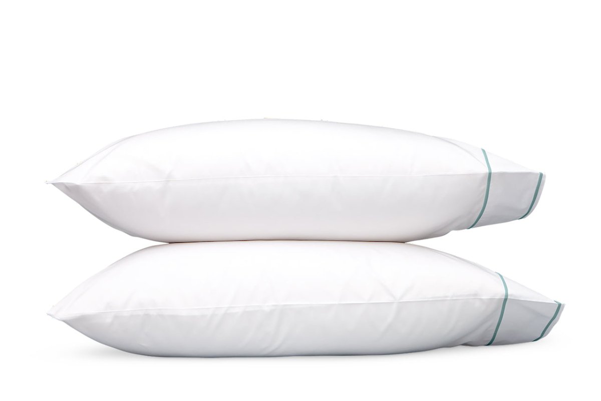 Matouk Bedding - Ansonia Pool Cotton Pillowcases at Fig Linens and Home