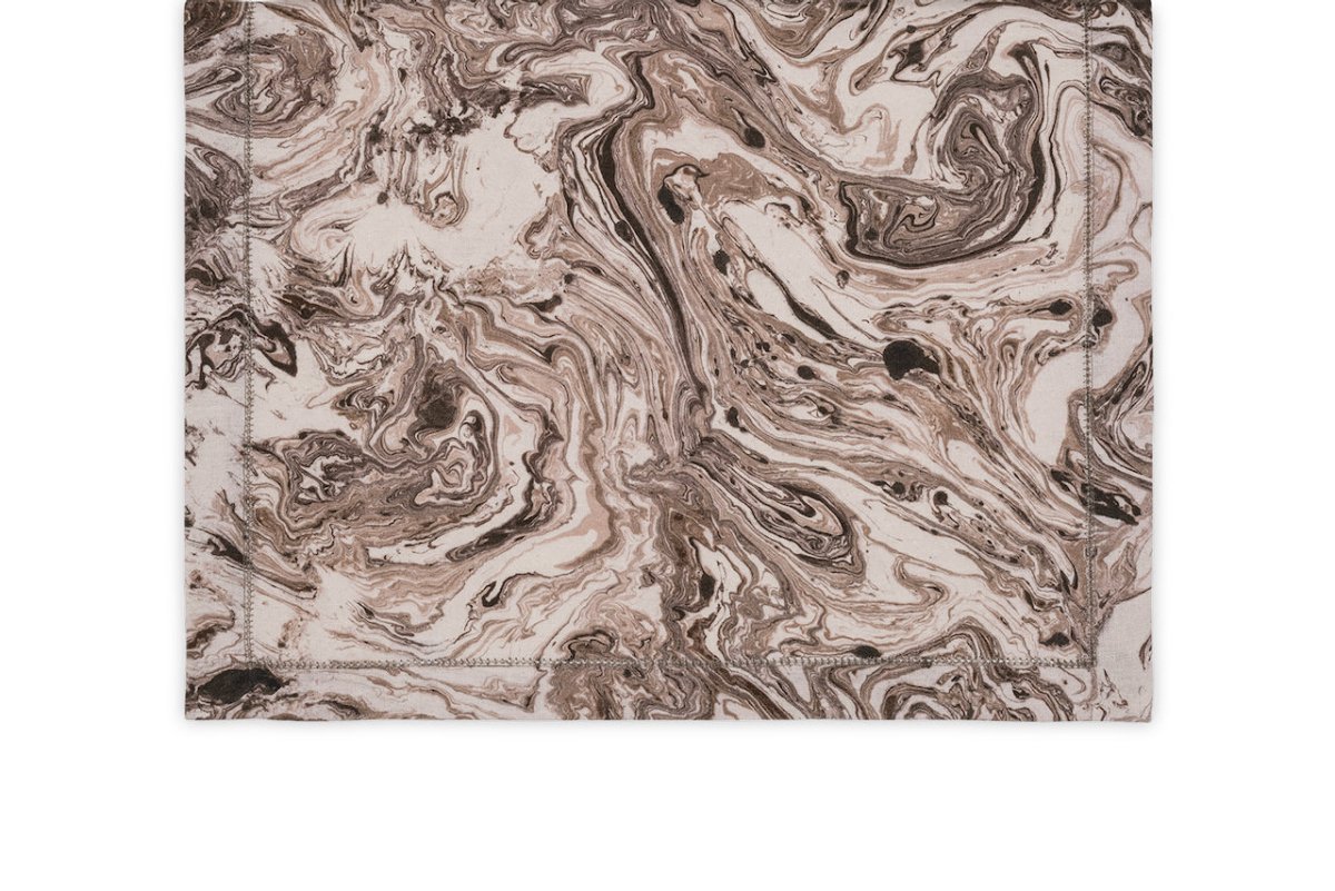 Matouk Schumacher Balthazar Topaz Brown Table Runner | Fig Linens and Home