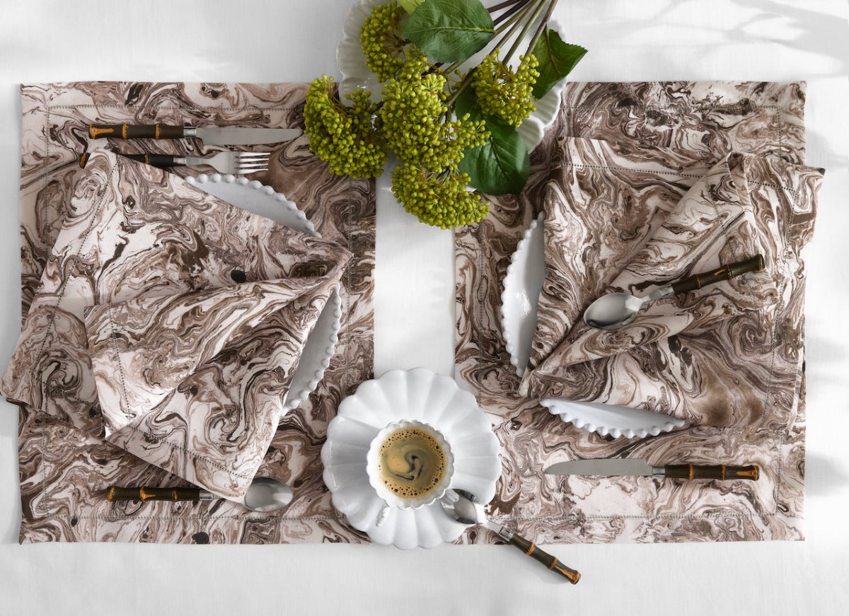 Balthazar Table Linens by Matouk Schumacher at Fig Linens and Home - Lifestyle View 2