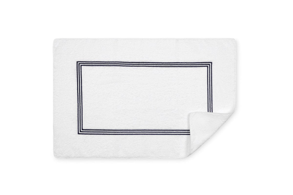 Tub Mat - Bel Tempo Navy Blue Bath Mat | Matouk at Fig Linens and Home