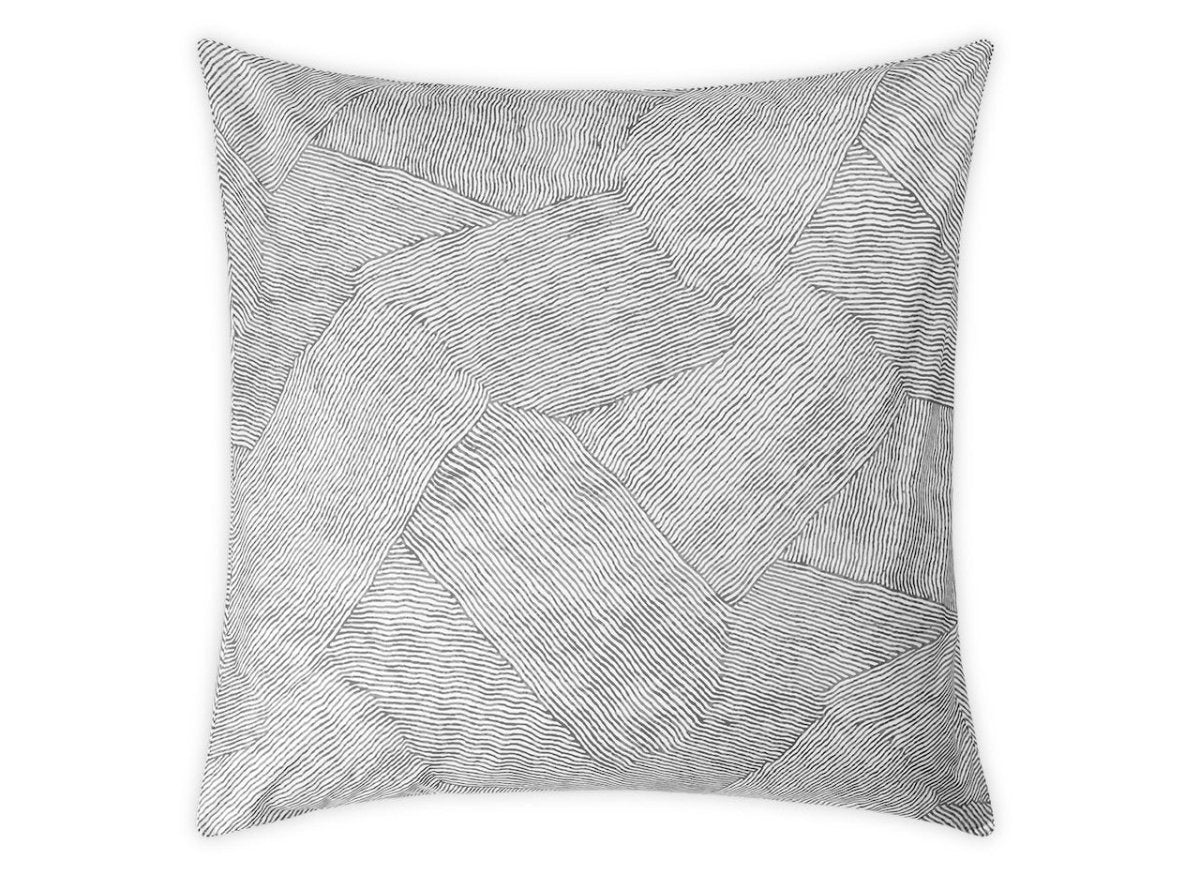 Burnett Nickel Euro Square Sham by Matouk | Schumacher Euro Sham 27" x 27" - FINAL SALE Nickel at FIG LINENS AND HOME 1