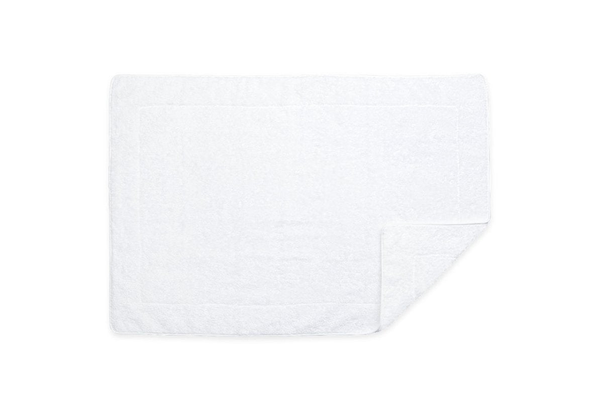 Matouk Cairo Towels in White with White | Fig Linens and Home - Plain non-quilted Tub Mat