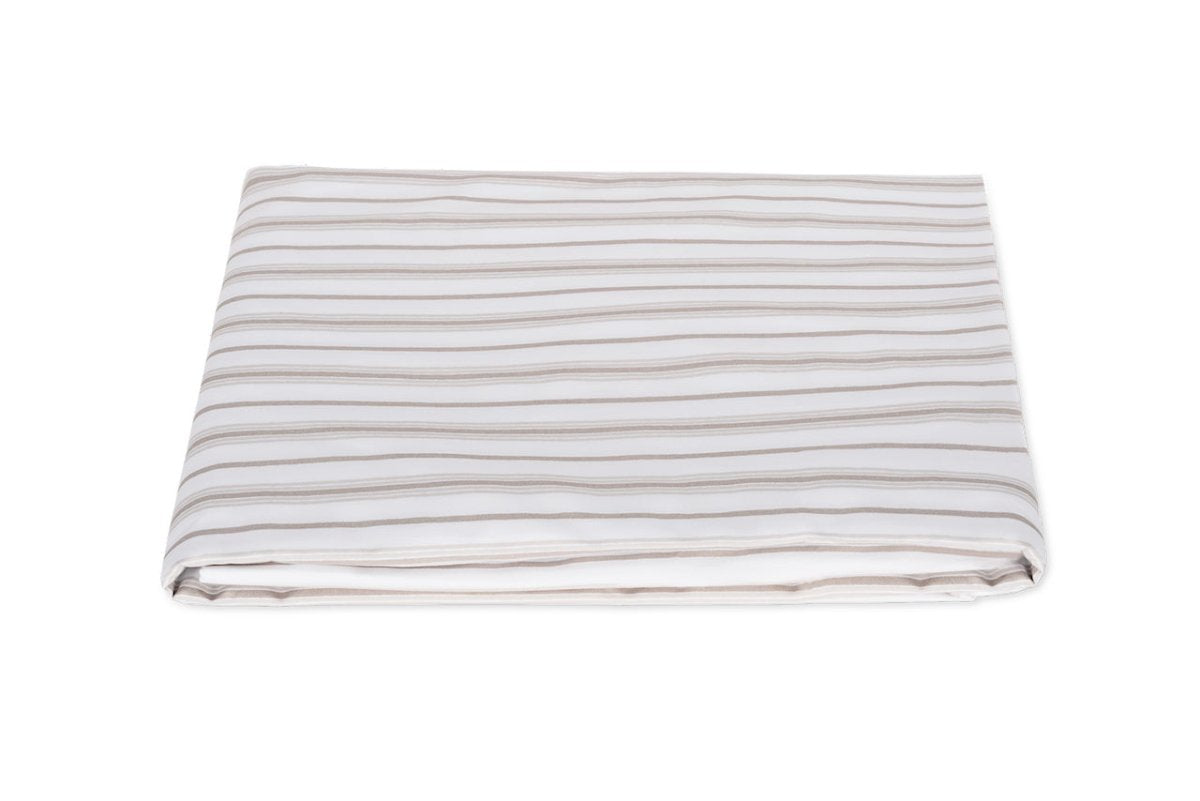 Fitted Bottom Sheet - Calypso Pebble Bedding by Matouk Schumacher at Fig Linens and Home